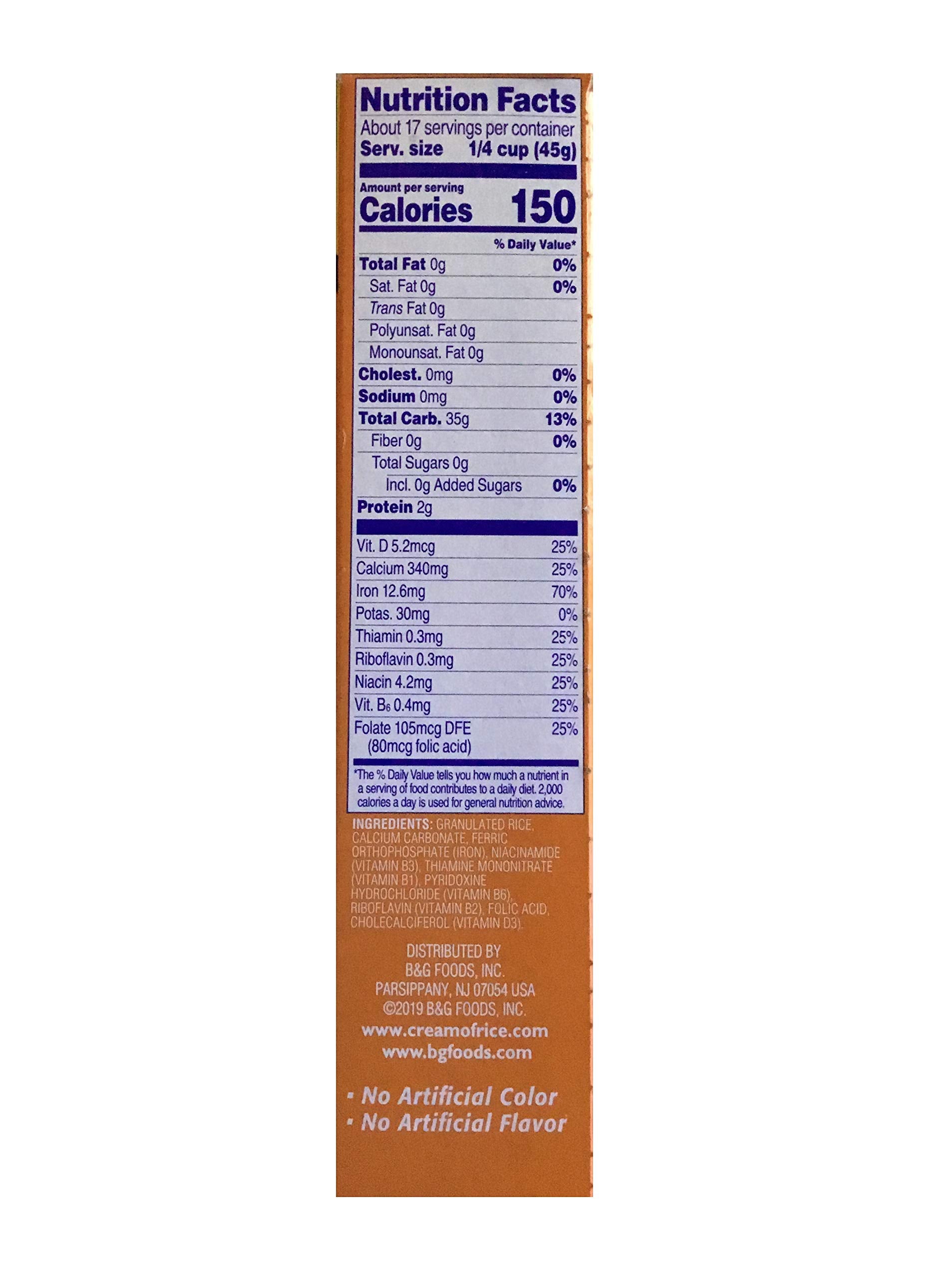 Cream Of Rice Gluten Free Hot Cereal 28 oz 2 Pack