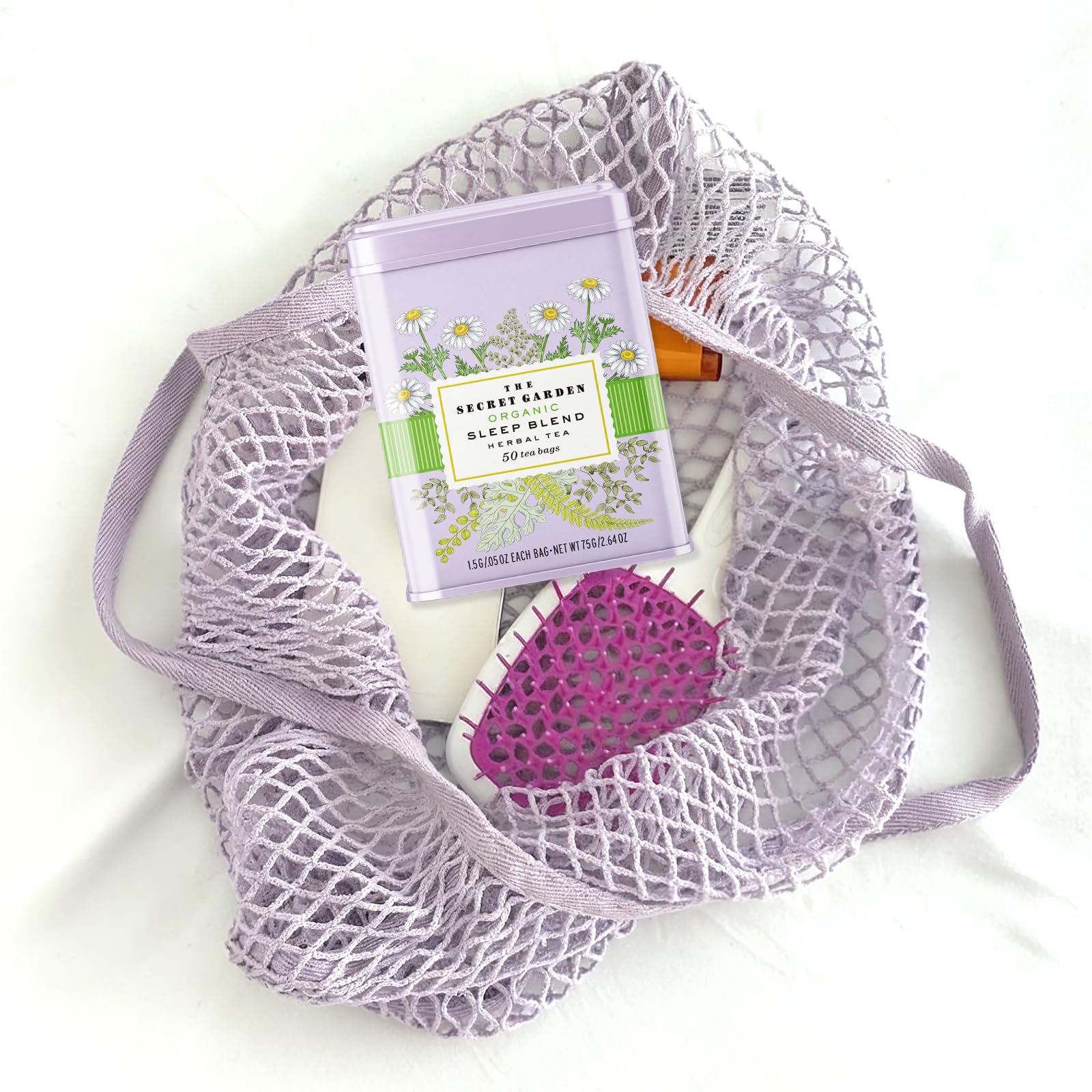 Life Plus Style Gourmet The Secret Garden Sleep Tea USDA Organic Chamomile Peppermint & Fennel Blend Caffeine-Free Non GMO Gluten Free 50 Tea Bags in