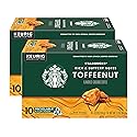 Starbucks Coffee Company Starbucks Flavored Ground Coffee K-Cup Pods, Toffeenut, Signature Collection, 100% Arabica Coffee, Recyclable K-Cups, 10