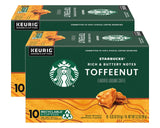 Starbucks Coffee Company Starbucks Flavored Ground Coffee K-Cup Pods, Toffeenut, Signature Collection, 100% Arabica Coffee, Recyclable K-Cups, 10