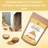 SPICY ORGANIC Fenugreek Powder - 8 OZ - USDA Certified Organic - Freshly Ground Indian Fenugreek Seeds for Hair, Tea & Robust Seasoning Spice in
