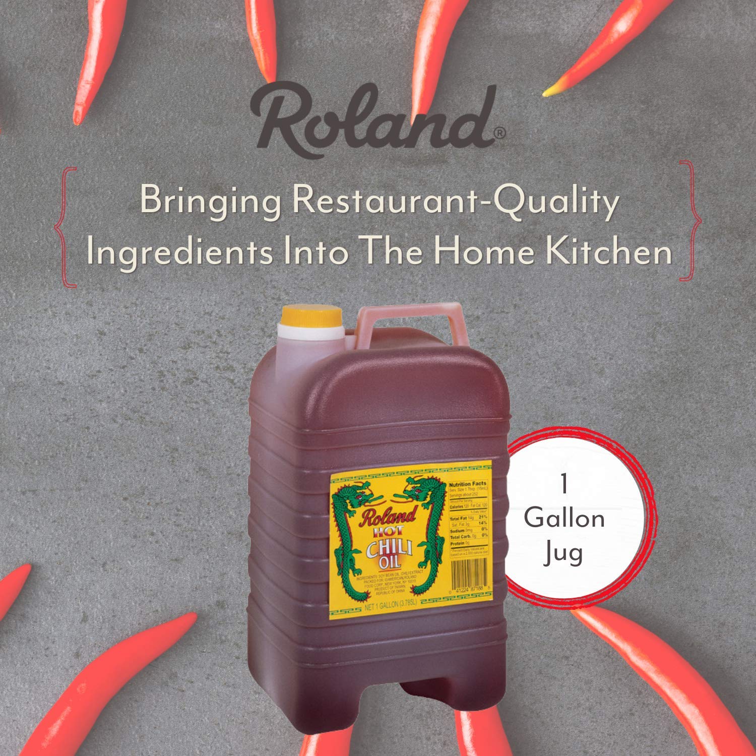 Roland Foods Hot Chili Infused Oil, Specialty Imported Food, 1 Gallon