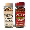 Trader Joe's Seasonings Bundle - Everything But The Bagel Sesame and Chile Lime Seasoning Blends (1 of each)