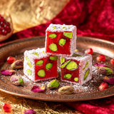 HazerBaba Turkish Delight Pistachio Candy, Pomegranate, 4.4oz (Pack of 1)