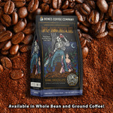 Bones Coffee Company Army of the Dark Chocolate Flavored Coffee, Medium Roast Low Acid Arabica Beans Compatible with Auto drip and French Press Coffee