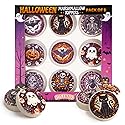 Halloween Marshmallow Toppers, Perfect Hot Cocoa Toppings or Dessert Decorating Candy, Assorted Festive Designs, 9 Count
