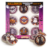 Halloween Marshmallow Toppers, Perfect Hot Cocoa Toppings or Dessert Decorating Candy, Assorted Festive Designs, 9 Count
