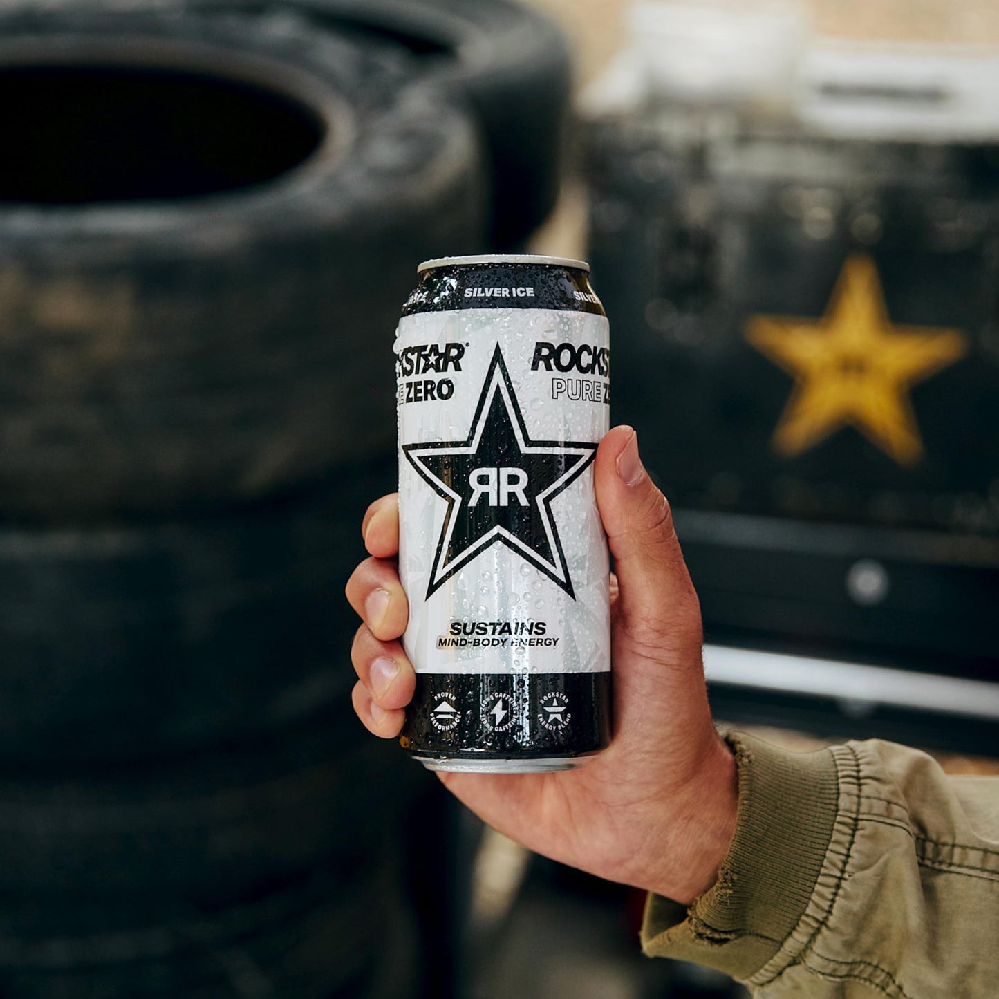Rockstar Pure Zero Energy Drink, Silver Ice, 0 Sugar, with Caffeine and Taurine, 16oz Cans (Pack of 12) (Packaging May Vary)