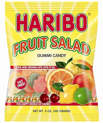 HARIBO Gummi Candy, Fruit Salad, 5 oz. Bag (Pack of 12)