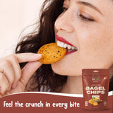 WISECARBS Low-Carb Bagel Chips High Protein Everything Flavor Bagel Chips Keto Crackers Chips - Kosher - Healthy Snacks Low Carb Snacks, Keto Snacks