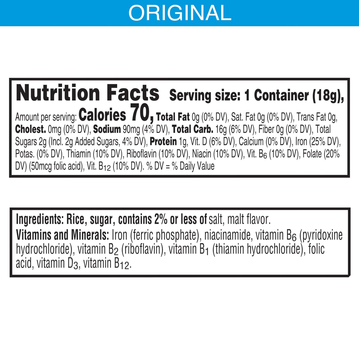 Rice Krispies Kellogg's Breakfast Cereal Bowls, Original, (96 Count) 60.48 Ounce