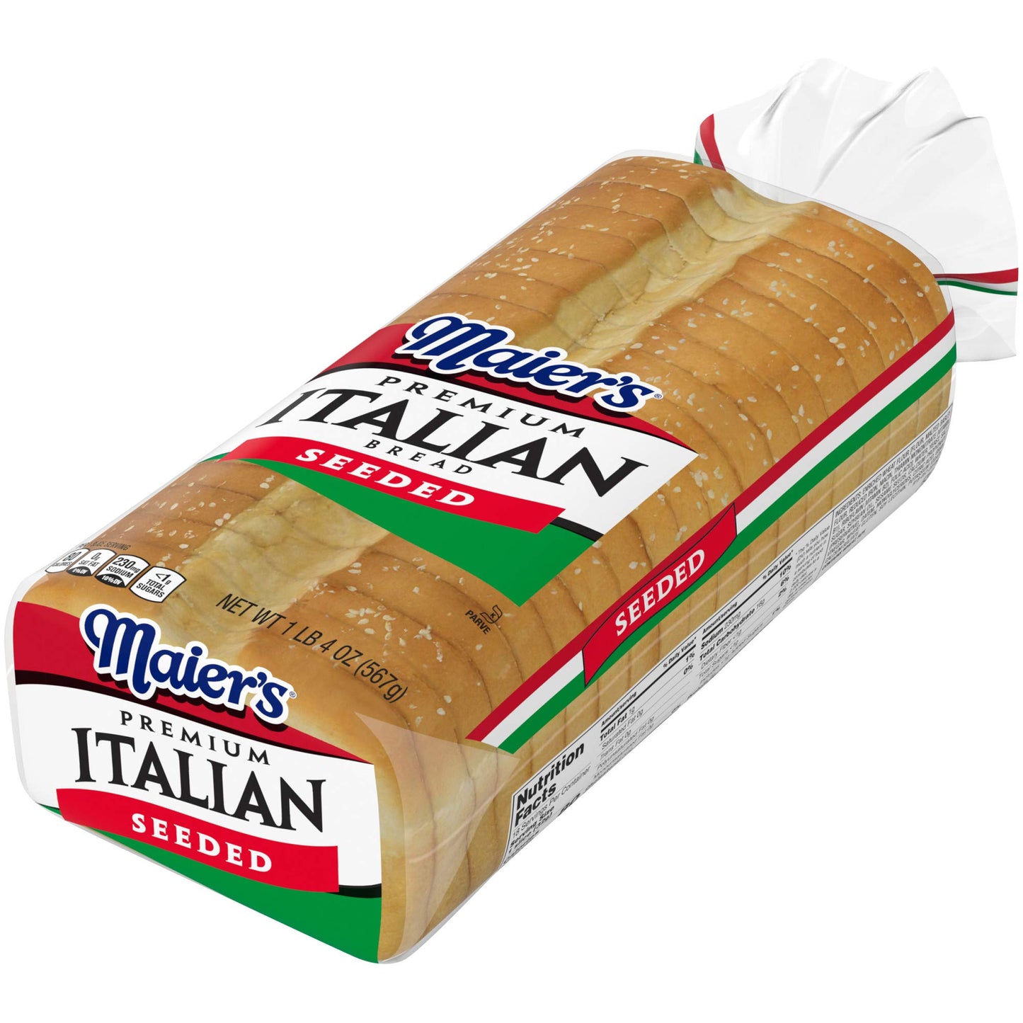 Maier's Premium Italian Seeded Bread, White Italian Bread, 20 oz Bag