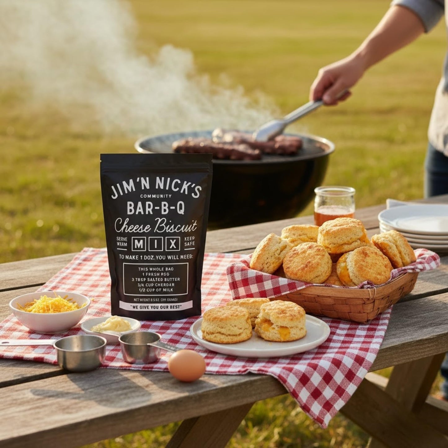 Jim N Nicks World Famous Cheese Biscuits Mix - 8.5 Oz. - A Simple Biscuit Mix for Amazing Cheese Biscuits - Makes 1 Dozen Biscuits