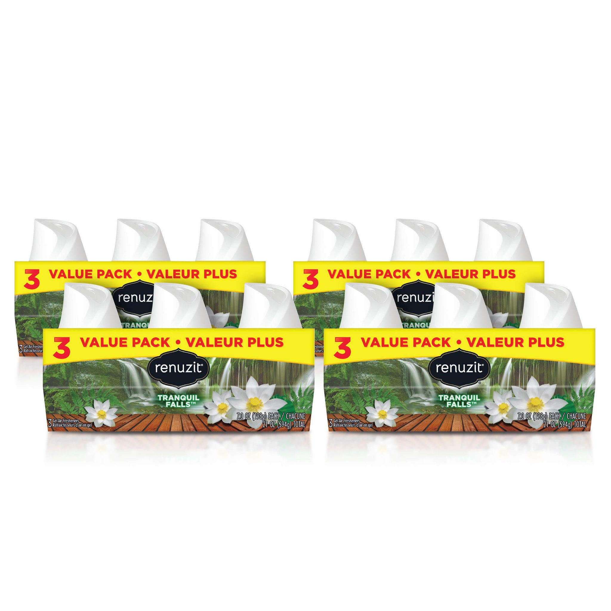 Renuzit Gel Air Freshener, Tranquil Falls, 12 Count