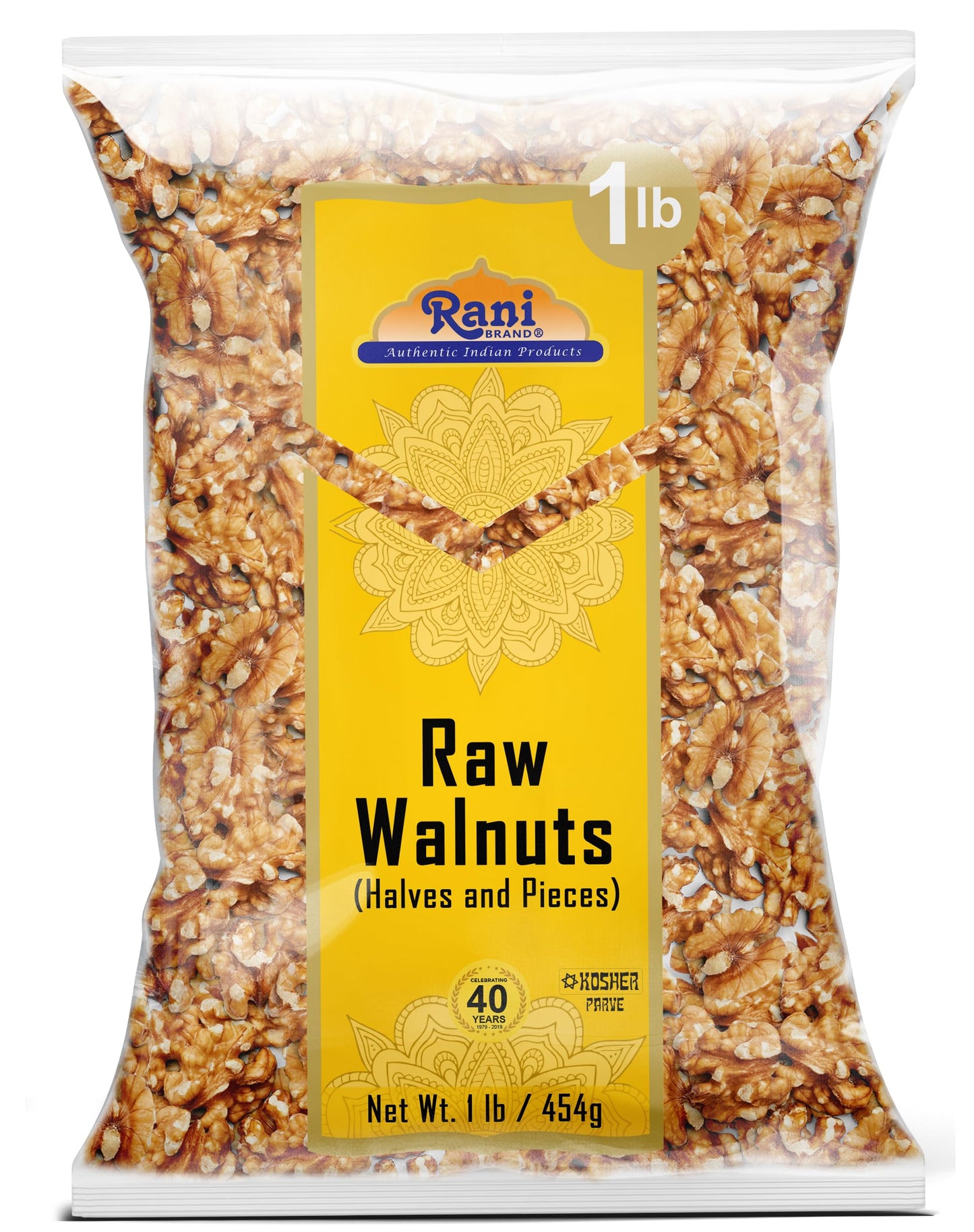 Rani Raw Walnuts, Halves and Pieces 16oz (1lb) 454g ~ All Natural | Vegan | Gluten Friendly | Fresh Product of USA