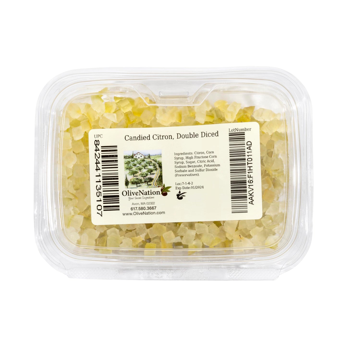 Candied Citron, Double Diced 8 oz