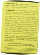 Bio Nutrition Lemon Moringa Tea Bags, 2.1 Ounce