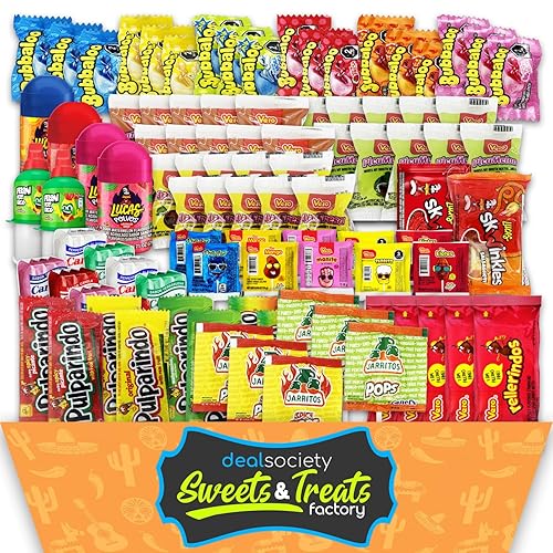 Mexican Candy Variety Bulk Pack - 100 Piece Individually Wrapped Dulces Mexicanos Assortment - Gummies, Hard Candy, Lollipops - Bulk Candies, Perfect