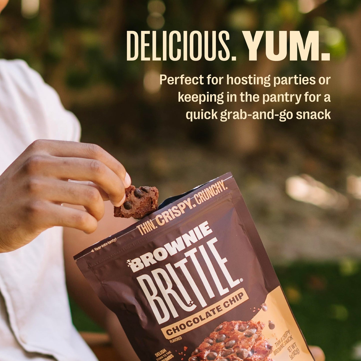 Brownie Brittle - Variety Pack Thin and Crispy Sweet Snacks (Pack of 6, 5 oz), Rich Gourmet Brownie Bites Dessert