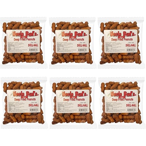 Deep Fried Peanuts -Eat em Shell & All! (HOT) 6 PACK