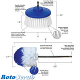 RotoScrub Drill-Powered Cleaning Brushes - 2-Brush Drill Accessory Combo Kit