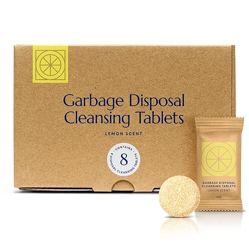 CLEANOMIC - Garbage Disposal Cleansing Tablets (8 Pack) - Foaming Garbage Disposal Cleaner and Deodorizer, Household Garbage Disposal Cleaners, Sink