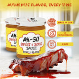Ah-So Sweet & Sour Sauce - 2 Pack (2 × 11 oz Jars) | Classic Sweet-Tangy Dipping Sauce for Egg Rolls & Appetizers; Great Marinade & Glaze for Chicken