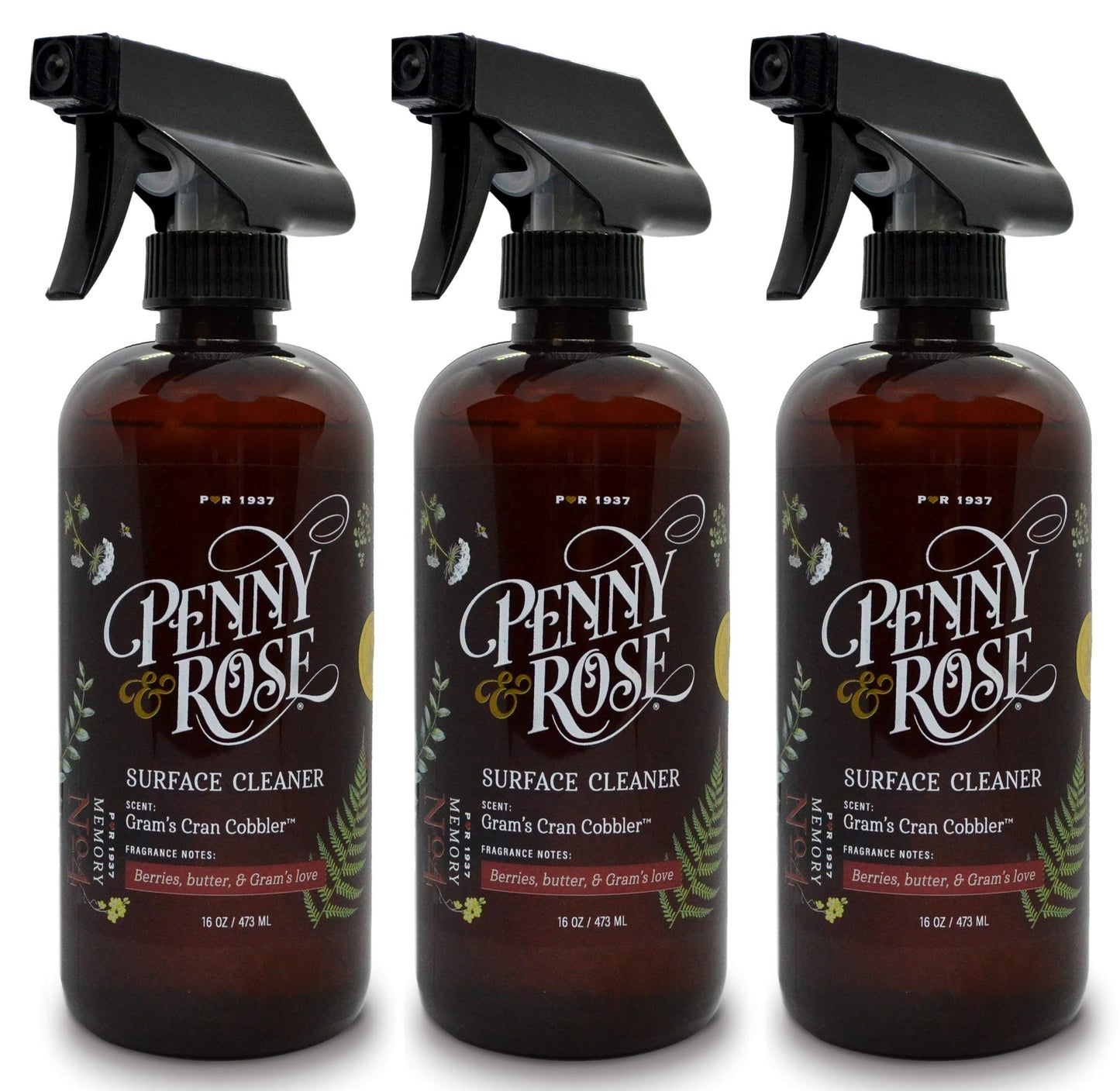 Penny & Rose Surface Cleaner | Gram's Cran Cobbler Scent | Set of 3