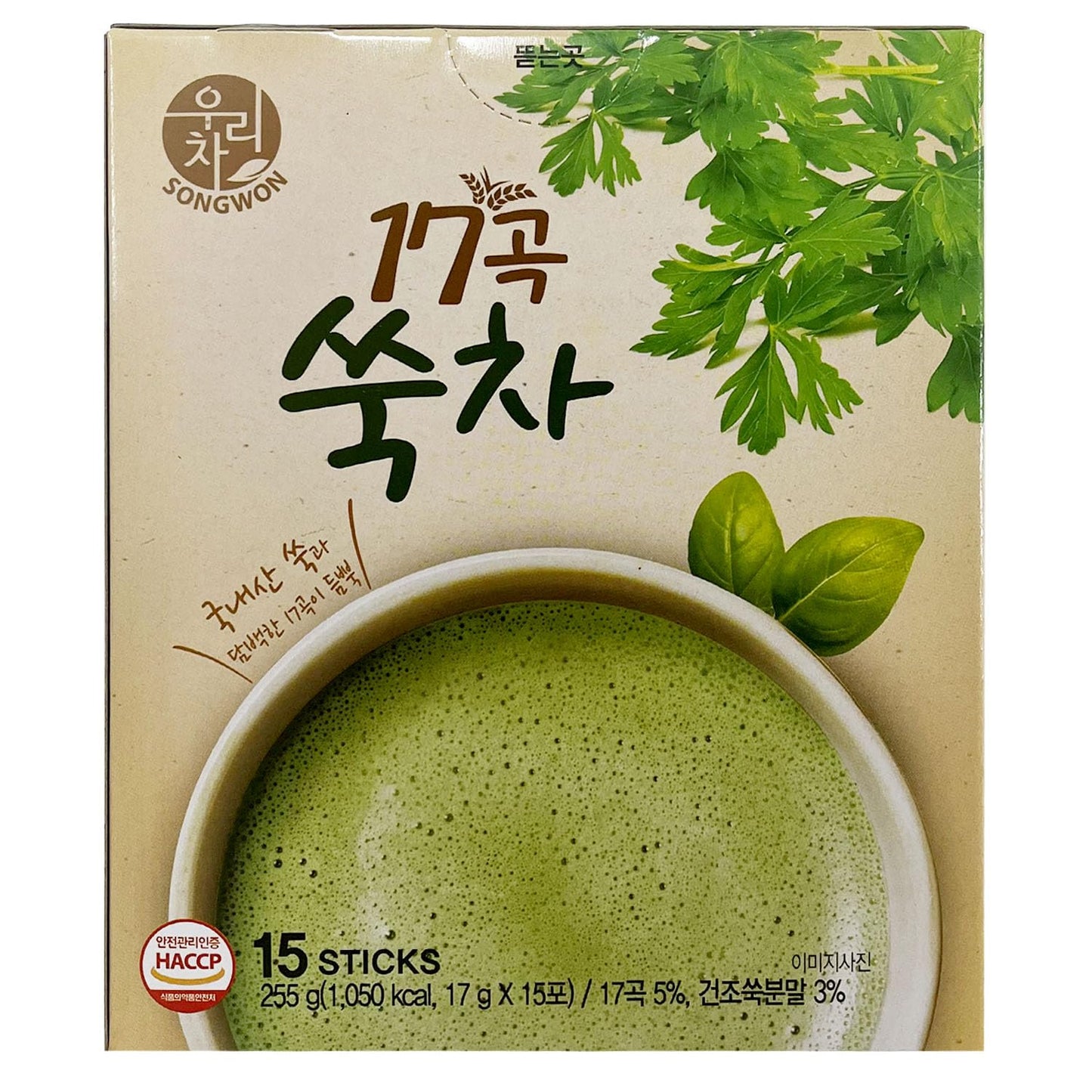 SONGWON Korean Traditional Mugwort Tea, 15 Sticks (1 Pack)