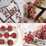 Ammzar Sun-Dried Rose Petals & Dried Rose Buds Whole In Pouch - Fragrant & Rich in Color, Ideal for Culinary & Aromatic Uses Food Grade Edible Flowers