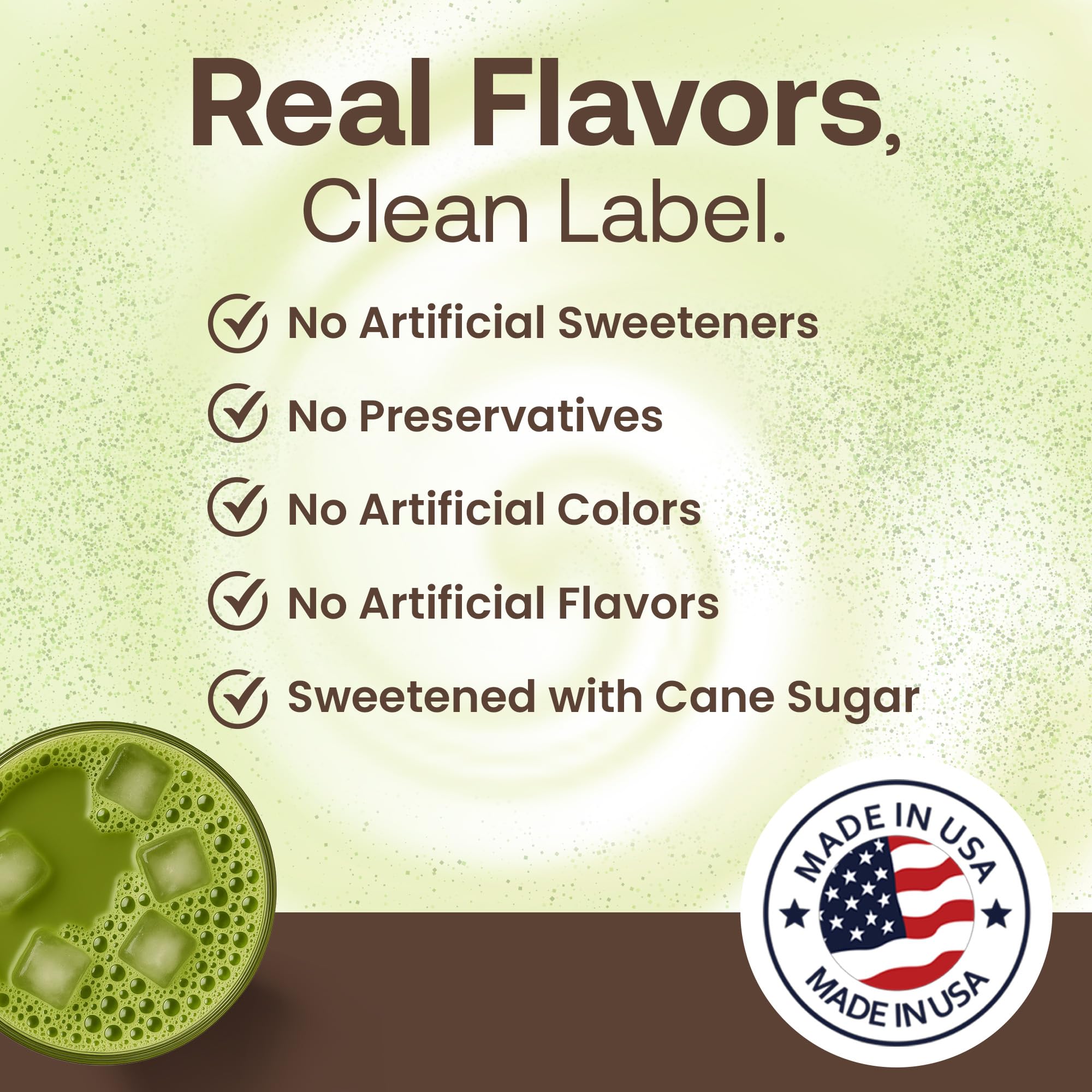 Café Essentials Matcha Green Tea Latte Frappe Mix - No Artificial Colors, Flavors, or Sweeteners - Shelf Stable - 51mg of Caffeine - Great for Hot