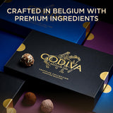 Godiva Signature Truffle Gift Box, Belgian Dark and Milk Chocolates with Ganache Centers, Gourmet Gift for Birthdays, Holidays, Kosher, Red Ribbon, 15
