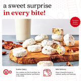David's Cookies Gourmet Butter Pecan Meltaway Round Tin with Crunchy Pecans and Powdered Sugar, All-Natural Ingredients, Kosher, Ideal Present