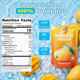 Healspot Real Fruit Juice Snacks Konjac Jelly with Collagen Peptides and Vitamin C, No Artificial Sweetener, Low Calories|Gluten Free|Keto Friendly