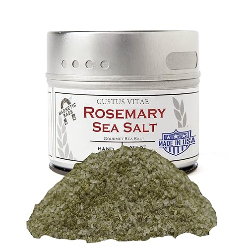 Rosemary Sea Salt | Gourmet Infused Sea Salt | Artisanal Seasoning | - Non GMO, All Natural | Sustainably Sourced, Ultra Premium | Handcrafted in