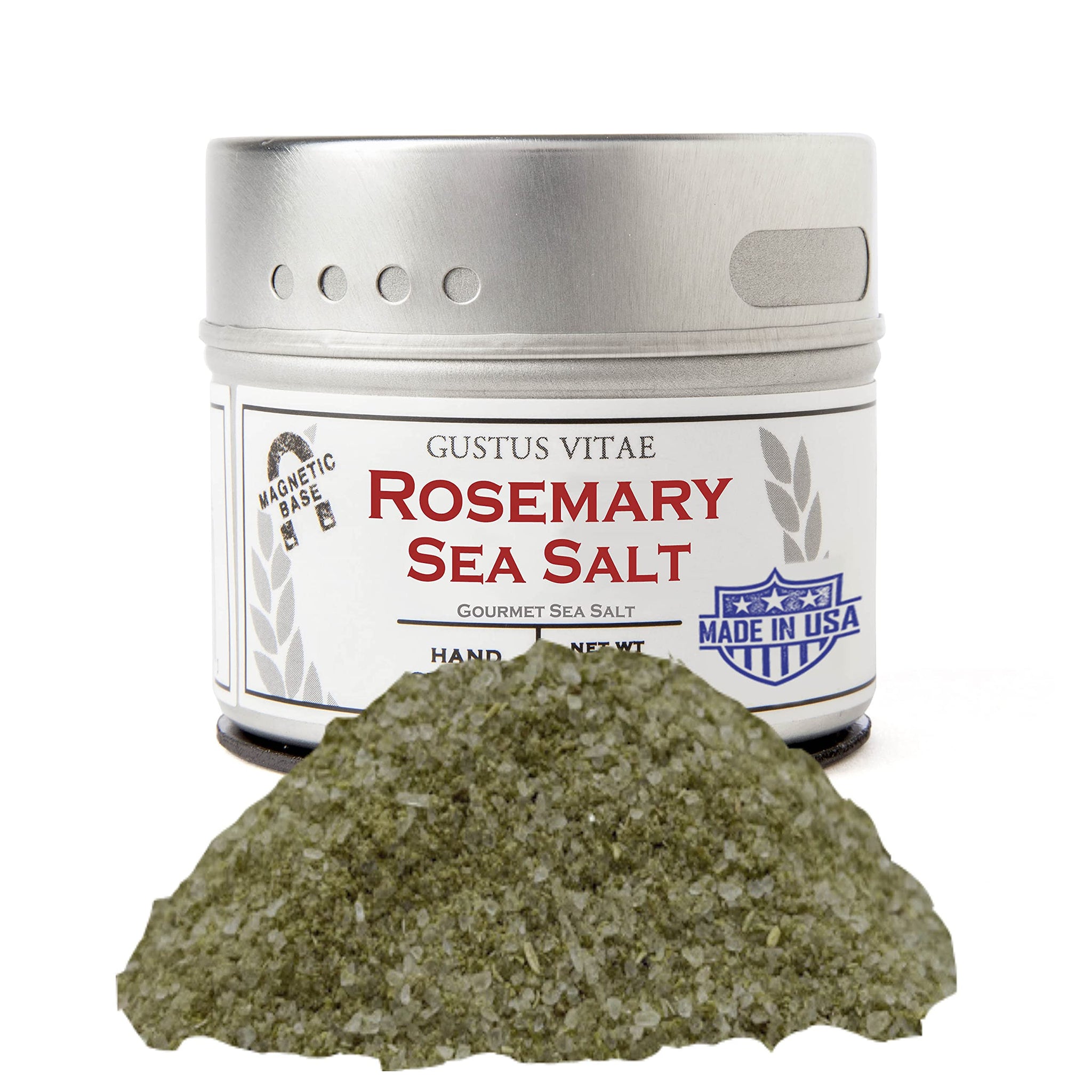 Rosemary Sea Salt | Gourmet Infused Sea Salt | Artisanal Seasoning | - Non GMO, All Natural | Sustainably Sourced, Ultra Premium | Handcrafted in