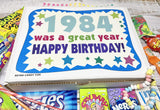 RETRO CANDY YUM ~ 1984 42nd Birthday Gift Box of Nostalgic Candy from Childhood for 42 Year Old Man or Woman Born 1984
