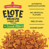 Three Amigos - Elote Mexican Street Corn Snack Mix- Deliciously Crunchy, Tangy, Hot, Sweet & Spicy Snacks - Gourmet Roasted Variety Food Snacks
