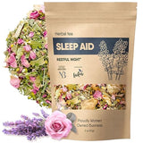 Sleep Aid Herbal Tea - Organic Calming Blend with Lemon Balm, Lavender, Linden, Chamomile, California Poppy, Passionflower, and Verbena - Supports