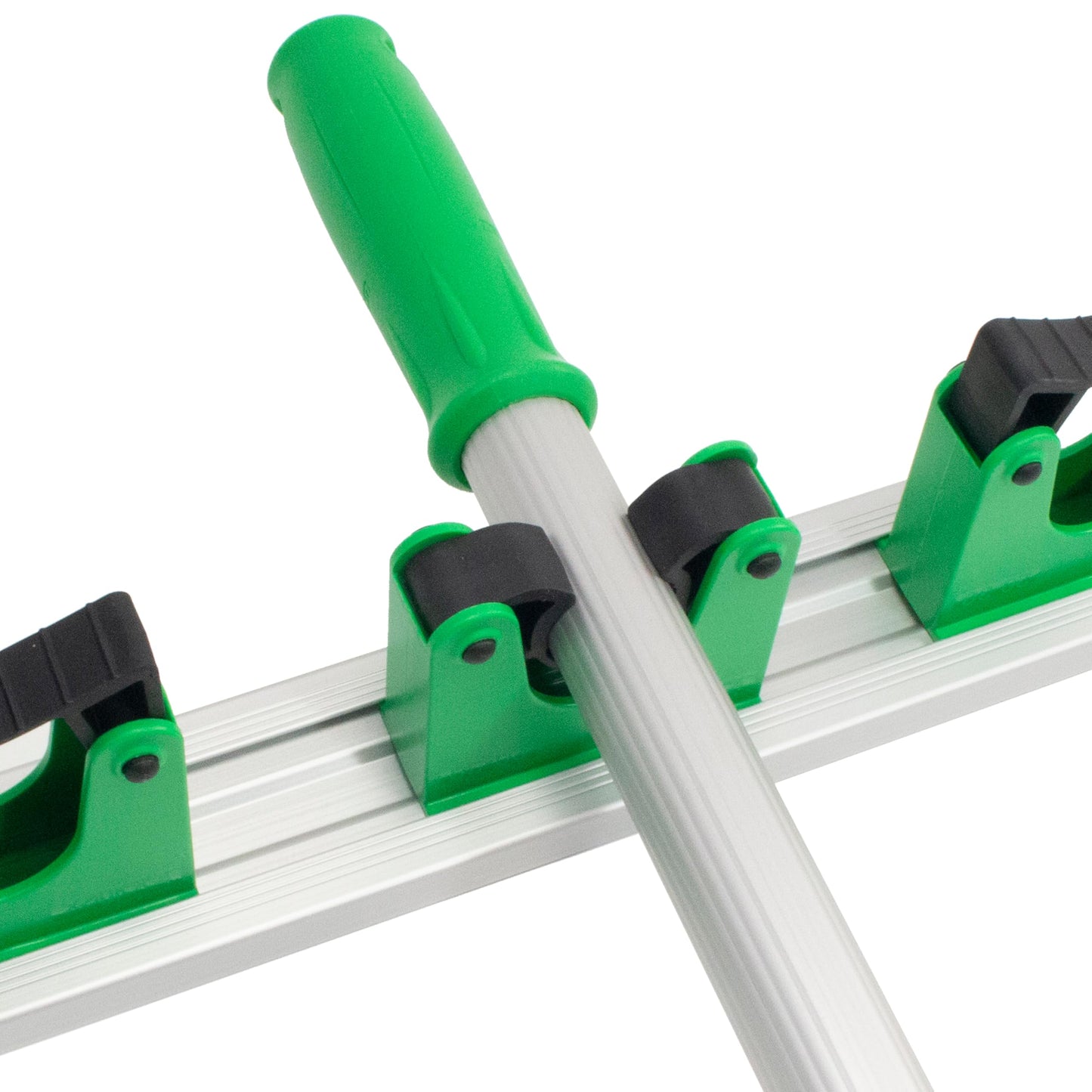 Unger Commercial Broom Holder Wall Mount (Case of 5) - Quick-Snap Mop, Tool & Pole Holders 14", Aluminum/Plastic, Ideal for Organizing Cleaning Tools