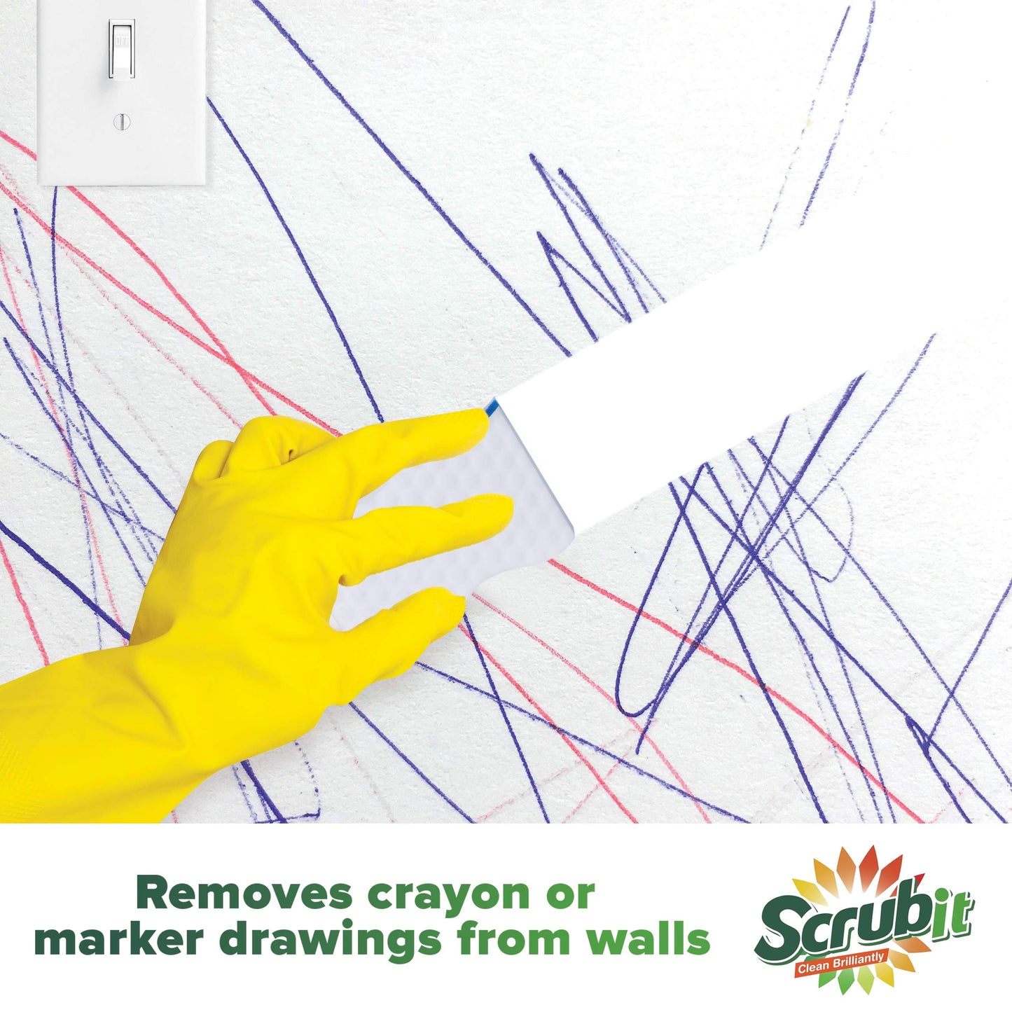 (25 Pack) Extra Durable Eraser Sponge by SCRUBIT - Kitchen, Bathroom, Floor & Wall Cleaner -Melamine Magic Cleaning Sponges - Extra Thick Erasers