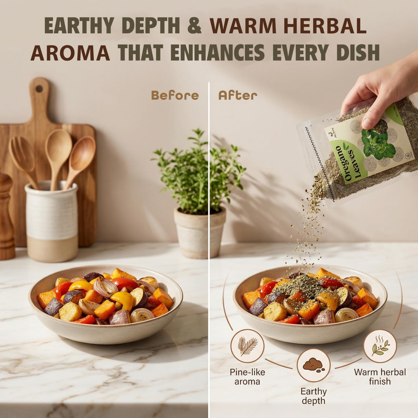Miss Spring Dried Oregano Leaves - Non-GMO, No Additives - Finely Cut Oregano Dried Leaves Seasoning & Spice - Fresh Dry Herb Seasoning for Pasta