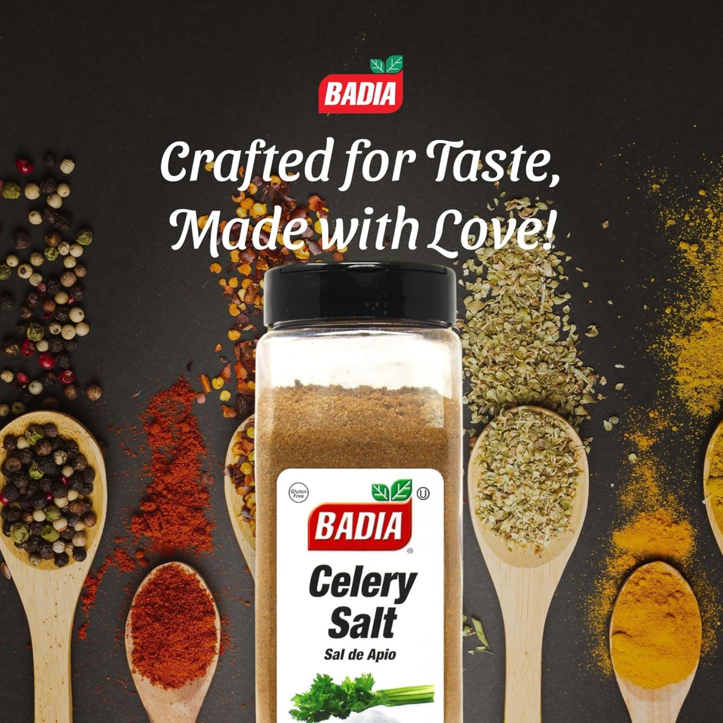 Badia Celery Salt, 2 Pound - Flavorful Blend of Ground Celery Seed & Salt for Seasoning Soups, Salads, Cocktails & More