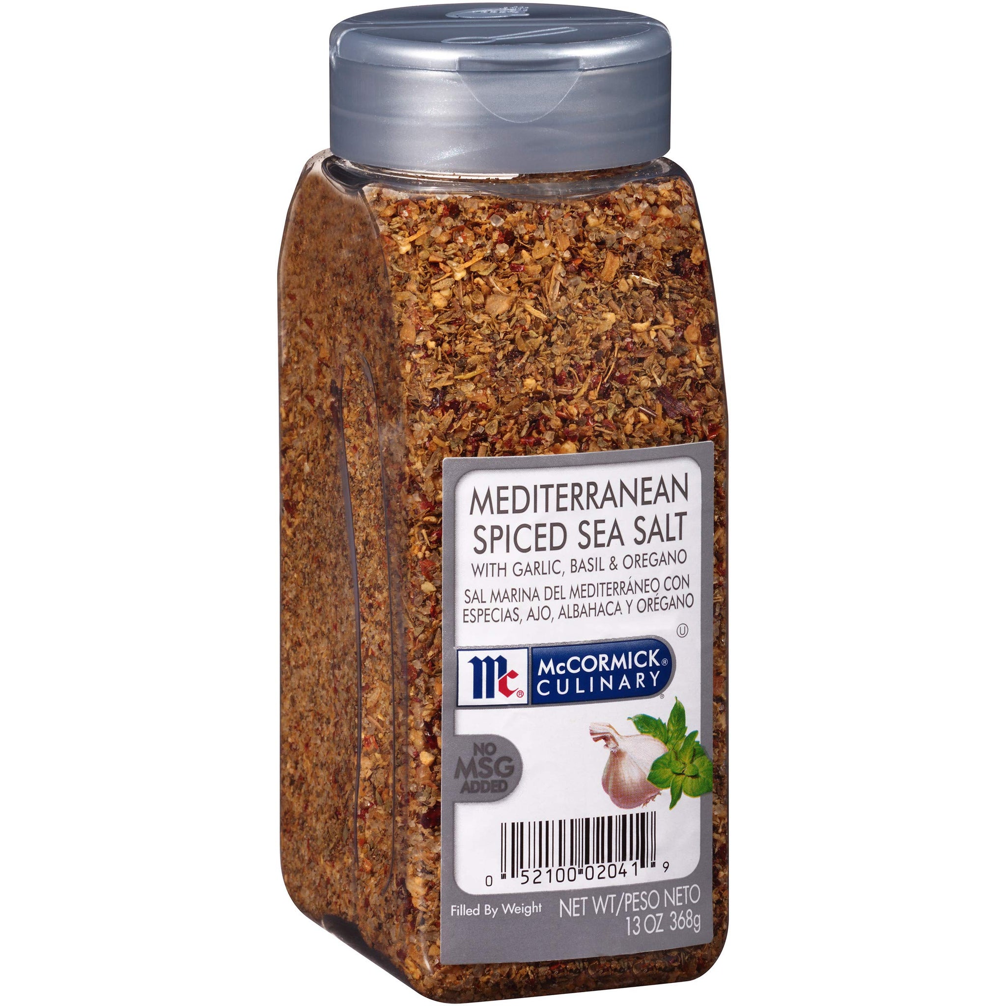 McCormick Culinary Mediterranean Spiced Sea Salt, 13 oz - One 13 Ounce Container of Mediterranean Spiced Sea Salt With Garlic, Basil, and Oregano