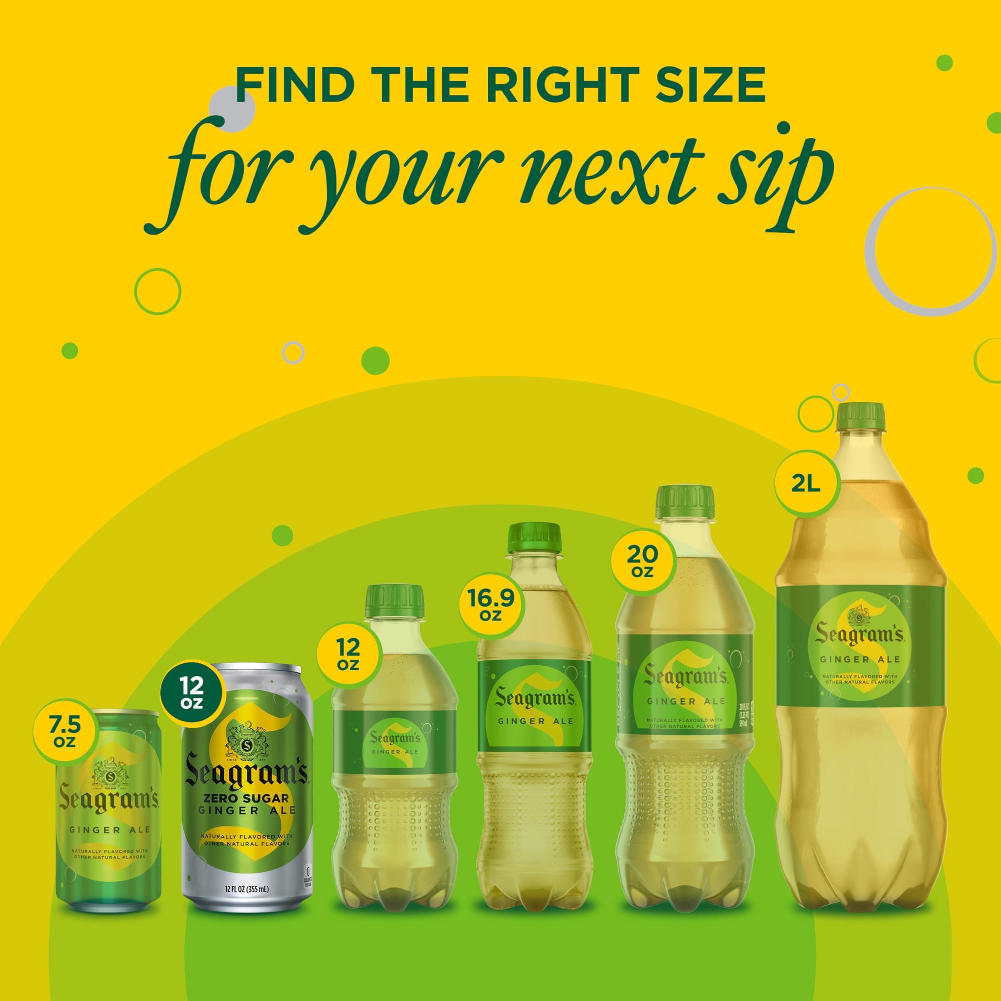 Seagram's Diet Ginger Ale, 12 fl oz, 12 Pack