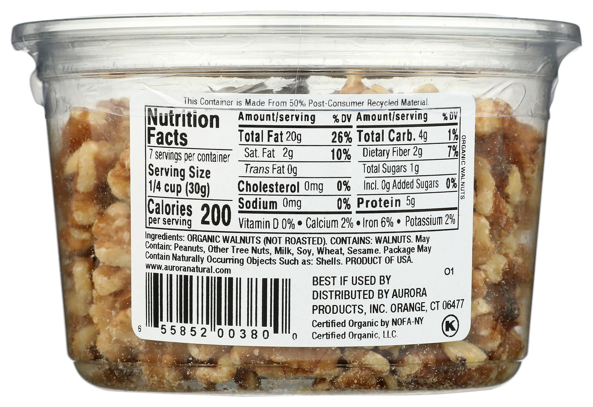 Aurora Products Organic Walnut Halves, 7 oz