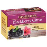 Bigelow Tea Blackberry Citrus plus Zinc Herbal Tea, Caffeine Free, 18 Total Tea Bags (Pack of 1)