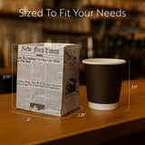 Restaurantware Snack Bags 100 Count 4 x 2.25 x 3.75 Inches Paper Flat Bottom Newsprint Small Food Bags Disposable Newsprint Color