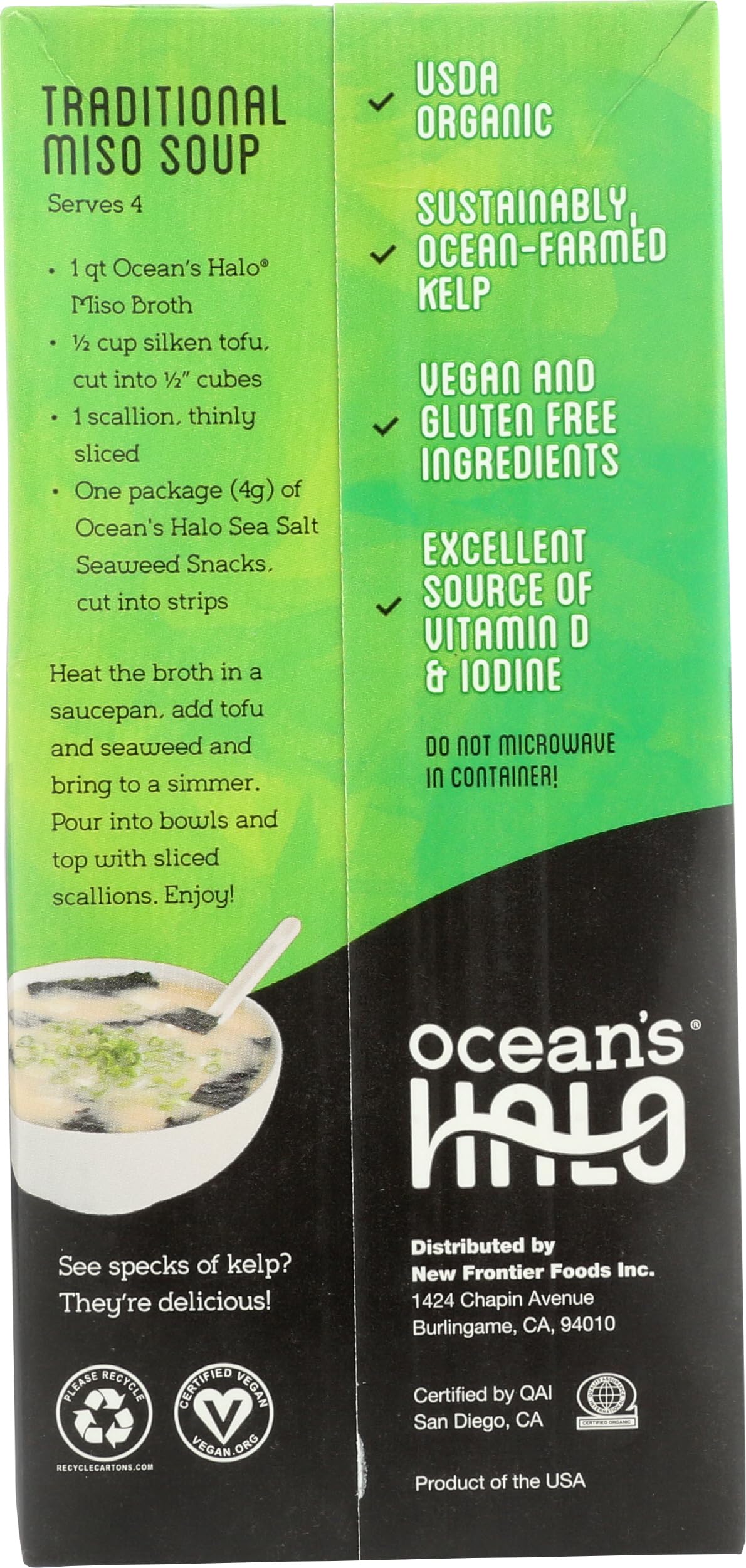 Ocean's Halo, Organic and Vegan Miso Broth, 32 Fl Oz