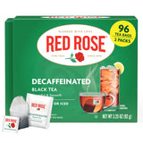 Red Rose Naturally Decaffeinated Tea 48-Count Boxes (Pack of 2)